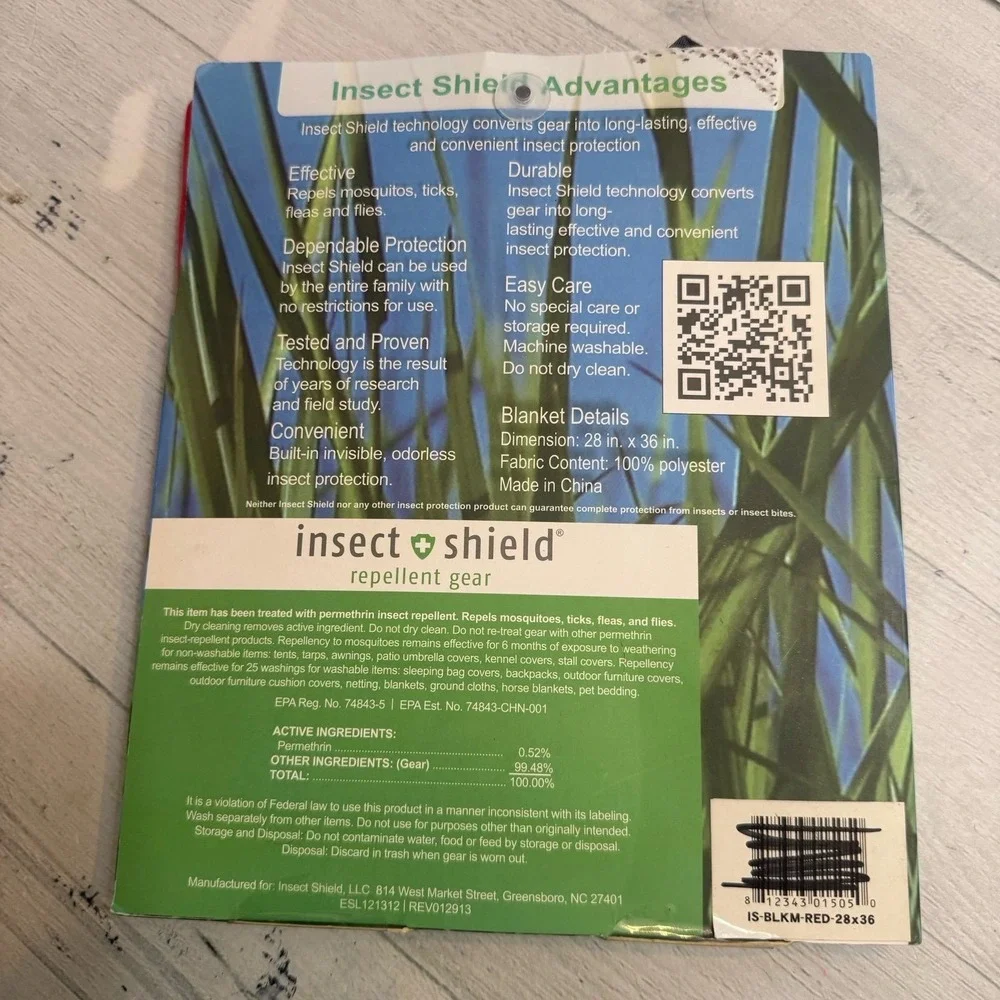 Insect Shield Protection Bug and Insect Repellent Blanket Mini 28